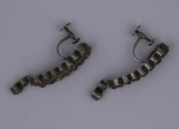 Edwardian Georgian Style Paste Earrrings For Sale