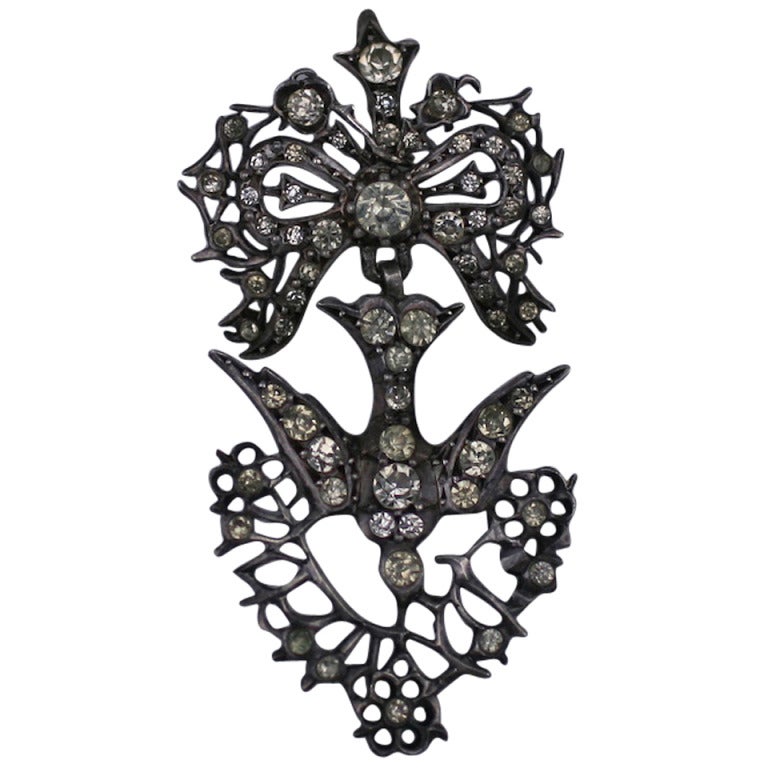 Early 19th Century French Paste Bird Pendant