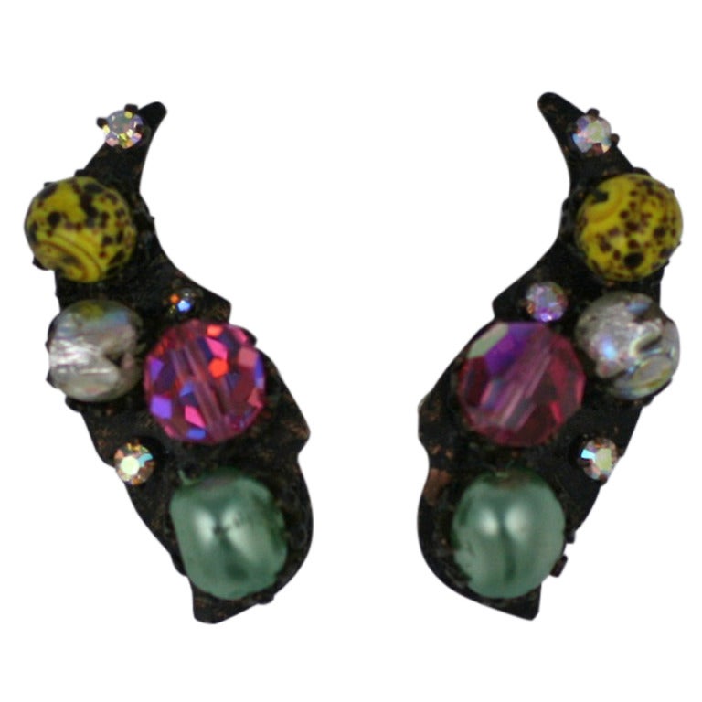 Italian Abstract Earrings For Sale