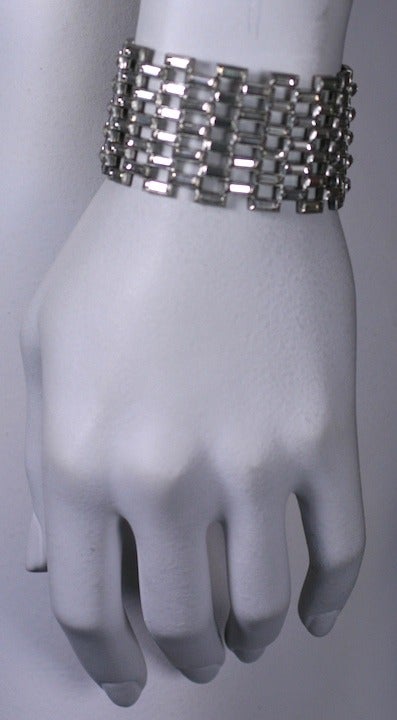 Art Deco Baguette Link Bracelet In Excellent Condition In New York, NY