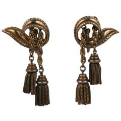Retro Trifari Tassel Earrings 2