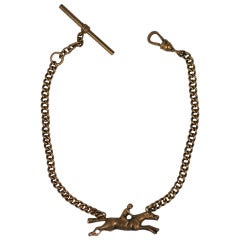 Antique Victorian Jockey Watch Chain