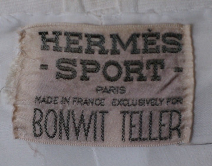 Hermes Cotton Maxi Logo Coat For Sale 1