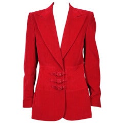 Chloe Tomato Red Corduroy Jacket