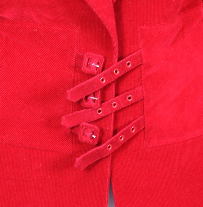 Women's Chloe Tomato Red Corduroy Jacket