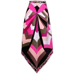 Emilio Pucci Scarf Hem Skirt