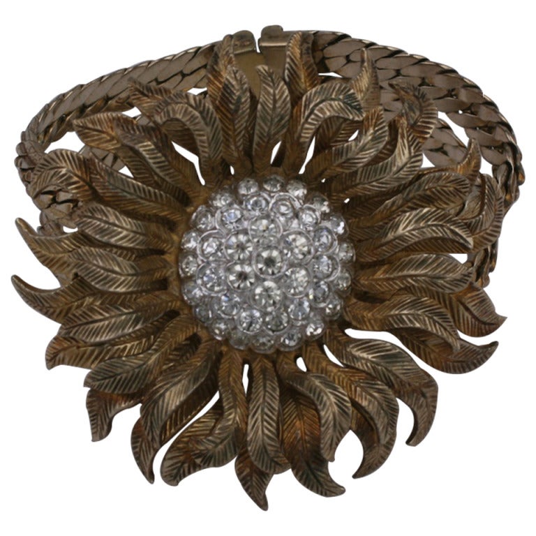 Nettie Rosenstein Sterling Silver Flower Head Bracelet