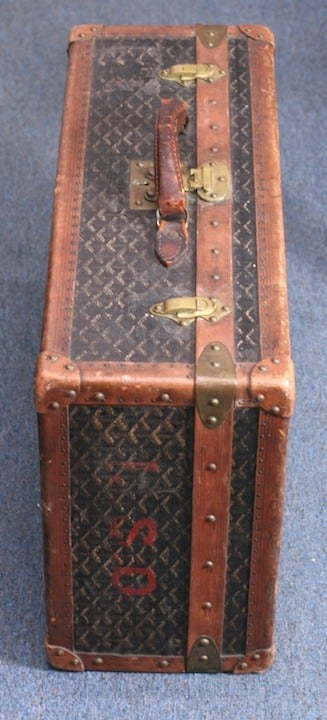 Gray Early Maison Goyard Suitcase For Sale