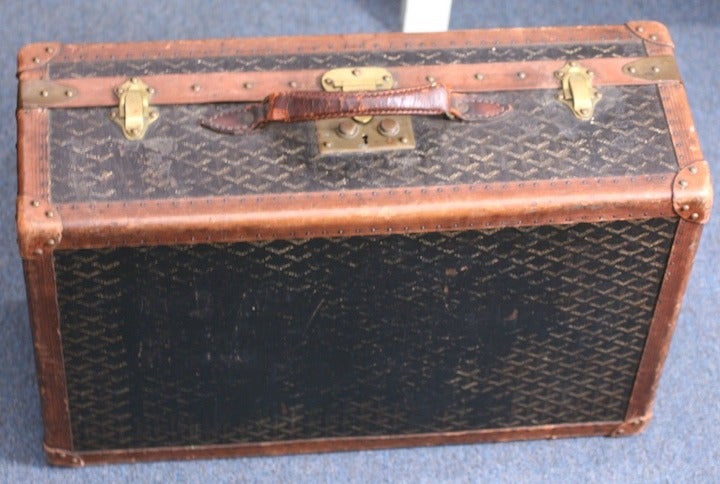 Early Maison Goyard Suitcase For Sale at 1stDibs