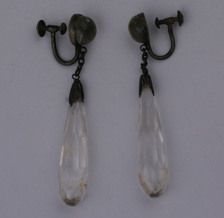 art deco crystal earrings