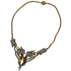 Vintage Flori-form Deco Necklace 1940s,