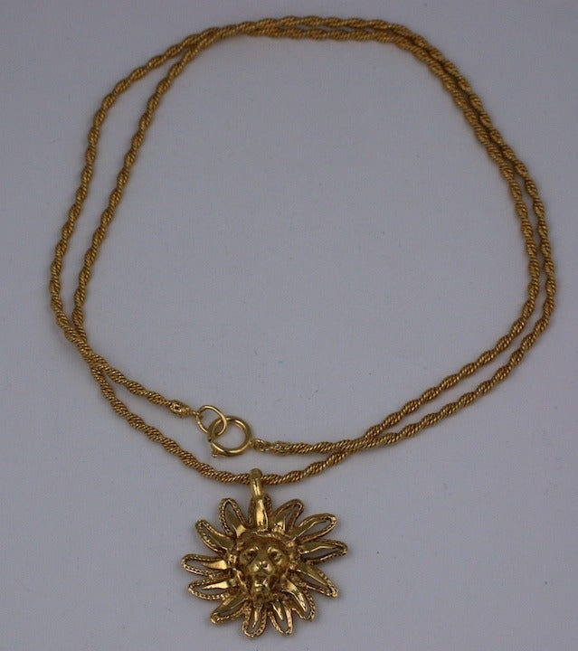 Early Chanel Lion Pendant In Excellent Condition In New York, NY