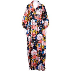 Vintage YSL Japanesque Cotton Kimono Shirtwaist