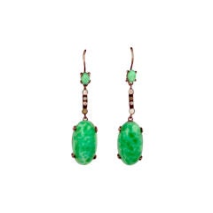 Faux Jade Paste Deco Earrings 4