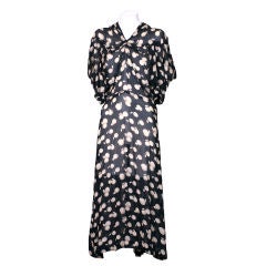 Deco Shadow Print Chiffon Cherries Dress 2