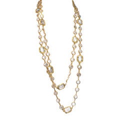 Vintage Chanel Crystal and Bezel Set Stone Chain