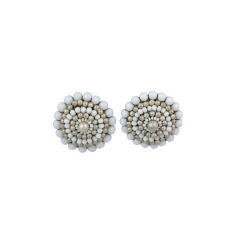 Miriam Haskell Classic Pearl Earclips