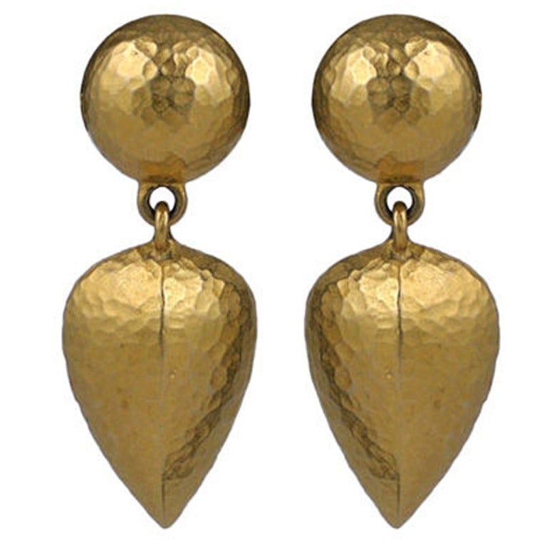 Givenchy Hammered Drop Earrings For 
