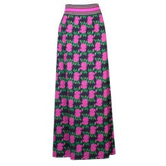 Italian Rose Jacquard Maxi Skirt