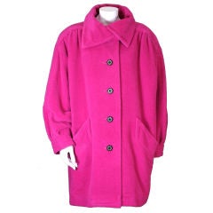 Yves Saint Laurent Fushia Wool Coat 10