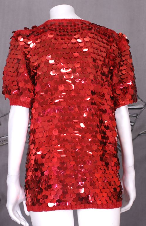 Red Ruby Paillettes T Shirt