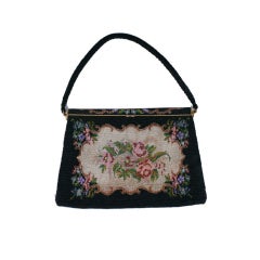 French Cut Steel Rose Intarsia Purse 3