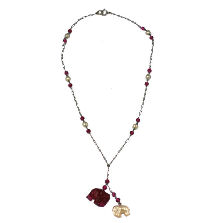 Elefante Deco  Collana con ciondolo in vendita