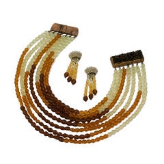 Coppola & Toppo Bib and Earring Suite , 1950s Italy 4