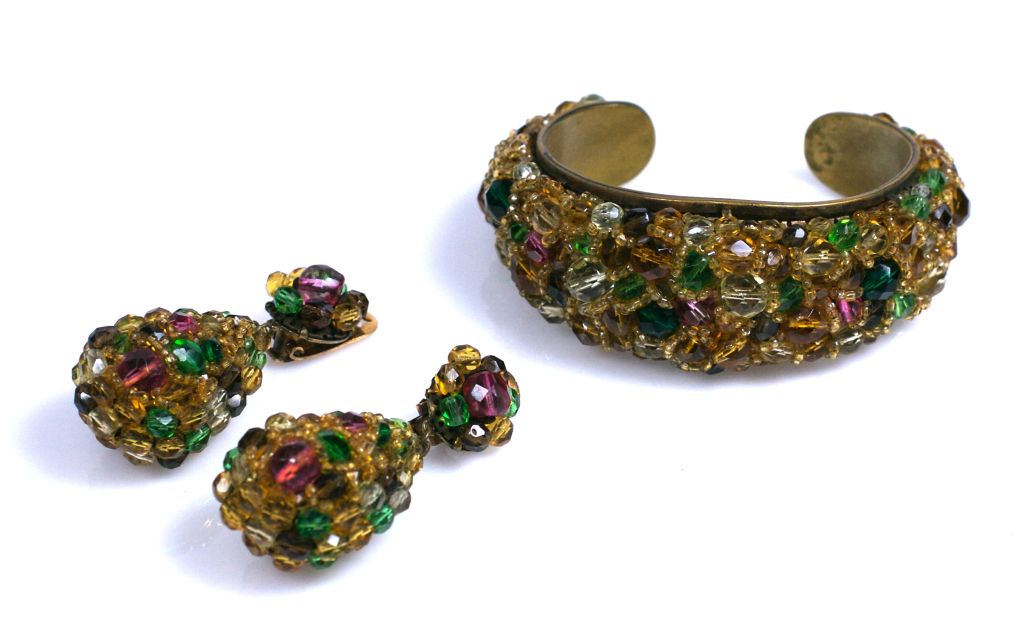 Coppola e Toppo Multicolored Crystal Suite In Excellent Condition For Sale In New York, NY