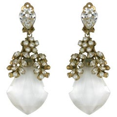 Retro Schreiner Chandelier Crystal Earrings