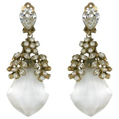 Vintage Schreiner Chandelier Crystal Earrings