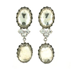Schreiner Rose Cut Paste Earrings 1