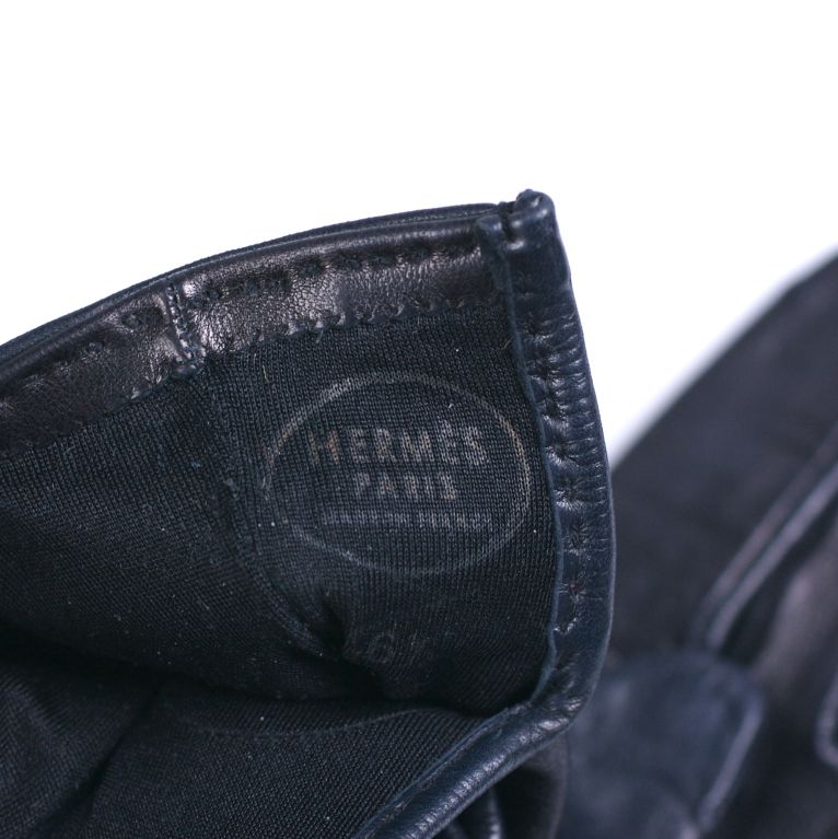 Hermes Black Calf and Suede Gloves For Sale at 1stDibs | hermes riding ...