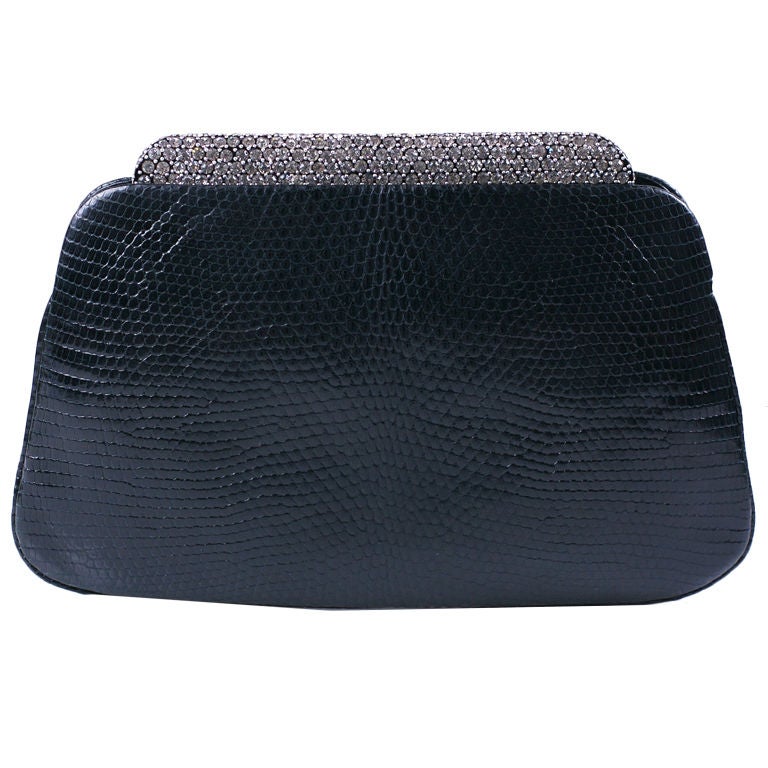 Judith Leiber Snake and Pave Clutch