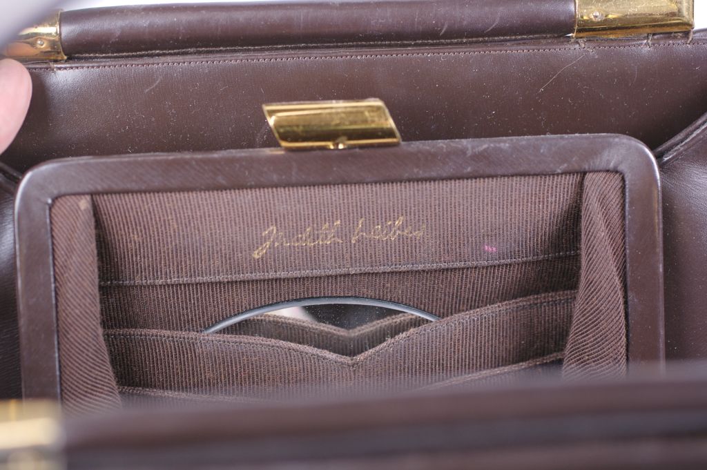 Black Judith Leiber brown Calf Bag For Sale