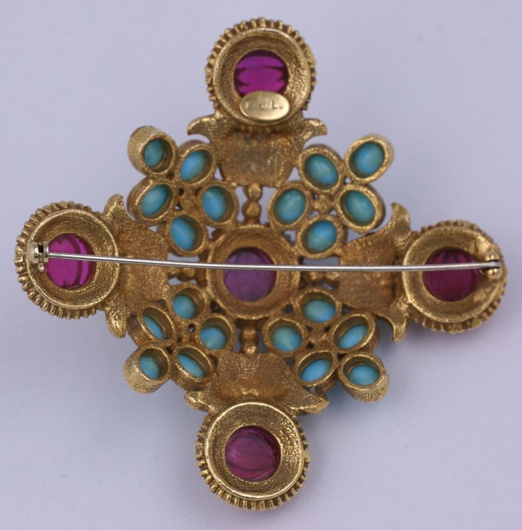 K.J.L. Massive Crest Brooch