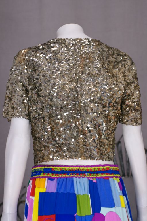 1930er goldener Pailletten-Bolero Damen