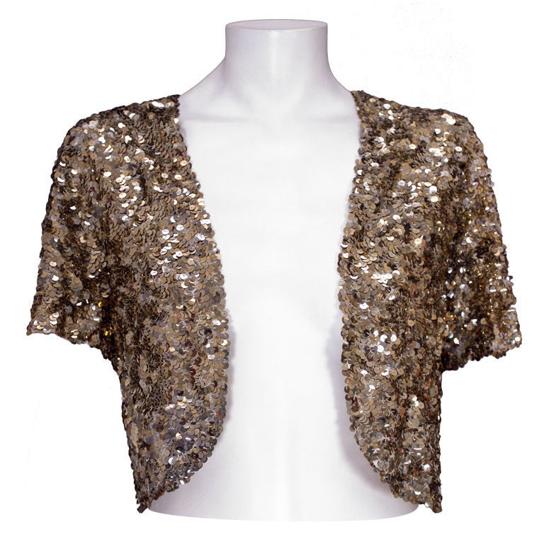 Girls' Sparkly Sequin Bolero Jacket - Shrug Cape Cardigan With One Button, Dress Cover Up For Parties & Special Occasions