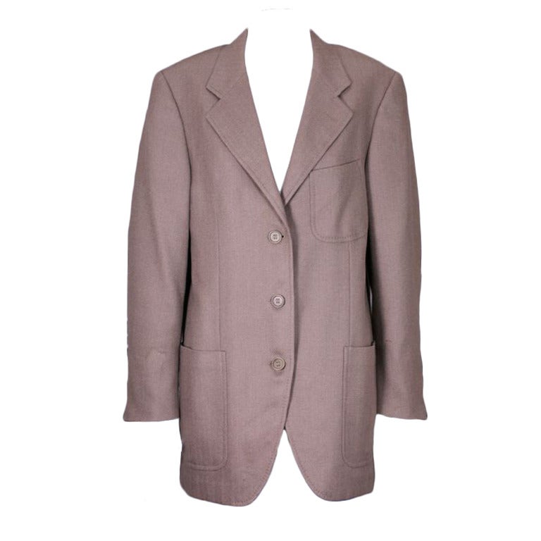 Hermes Cashmere Herringbone Blazer