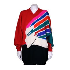 Kansai Yamamoto Signature Graphic Wool Sweater