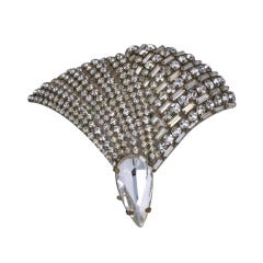 Retro Elaborate French Crystal Dress Clip