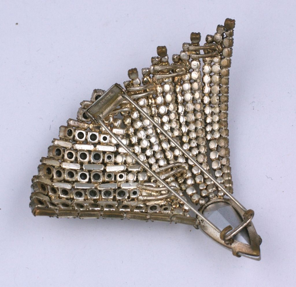 Women's Elaborate French Crystal Dress Clip For Sale