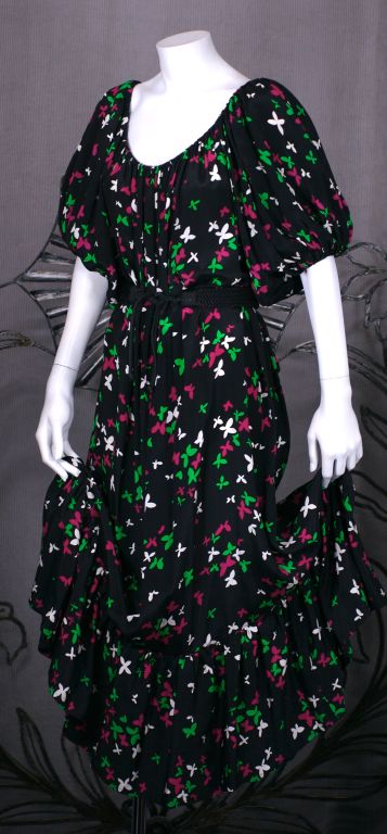 Women's Yves Saint Laurent Silk Gypsy Dress