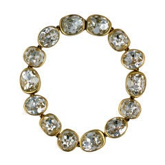 Vintage Crystal "Headlight" Necklace