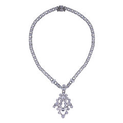 Deco Crystal Necklace with Pendant 11