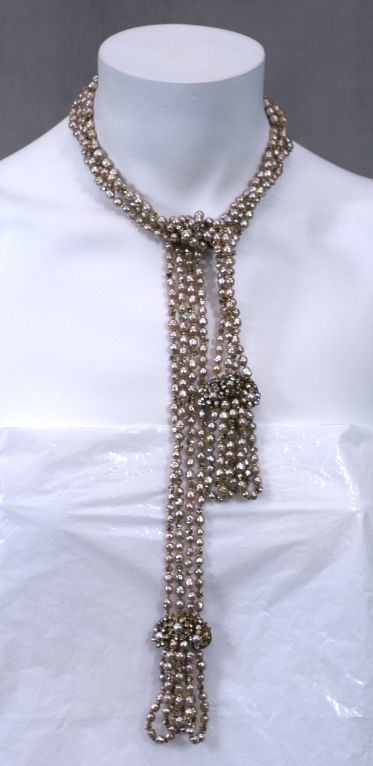 Miriam Haskell - Lariat baroque élaboré en perles en vente 2
