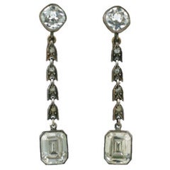 Deco Paste Earring with Emerald Cut Drops 11