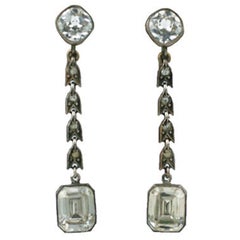 Deco Paste Earring with Emerald Cut Drops