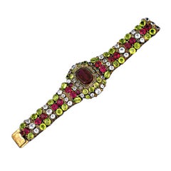 Lovely Hobe Colored Crystal Bracelet