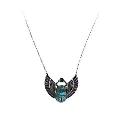 Egyptian Revival  Art  Deco  Scarab Necklace